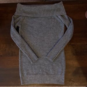 Charlotte Russe Off the Shoulder Sweater Dress, Grey - S